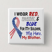 私の兄弟のための赤白青 缶バッジ (正面)