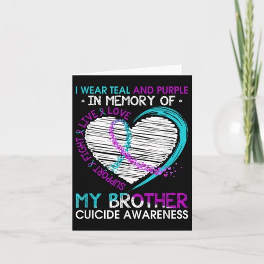 私の兄弟の自殺に対する意識を思い出して カード (正面)