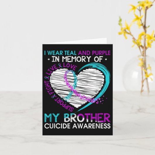 私の兄弟の自殺に対する意識を思い出して カード (黄色い花)