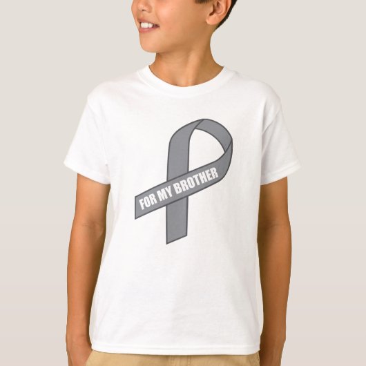 私の兄弟の(灰色/銀製の認識度のリボンのため) Tシャツ (正面)