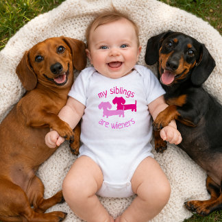 私の兄弟はビーグル犬の赤ちゃんのプレゼント ベビーボディスーツ