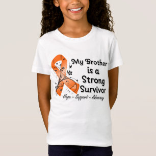 私の兄弟は強い生存者のオレンジのリボンです Tシャツ