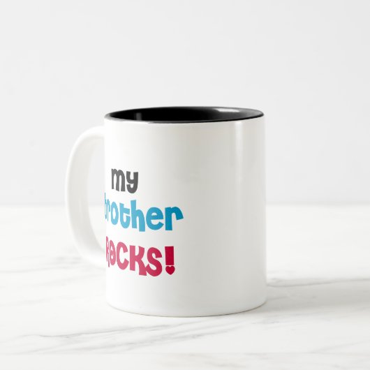 私の兄弟はTシャツおよびギフトを揺すります ツートーンマグカップ (正面左)