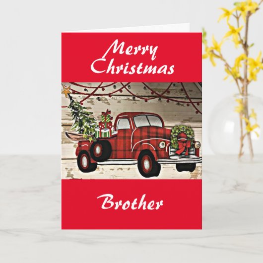 私の兄弟への聖降誕祭お目出とう*** カード (黄色い花)