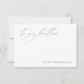 「私の兄弟へ」モーニングのメッセージ結婚・クリーン・カード (正面)