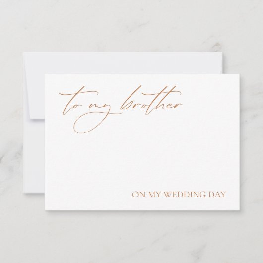 「私の兄弟へ」モーニングのメッセージ結婚・クリーン・カード (正面)