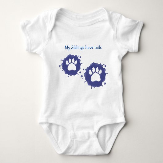 私の兄弟姉妹は尾がある ベビーボディスーツ (正面)