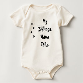 私の兄弟姉妹は尾足を持っています ベビーボディスーツ