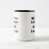 私の先住民言語は軽言語マグカップ ツートーンマグカップ (中央)