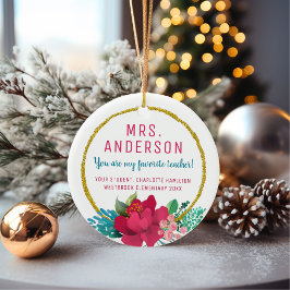 私の先生のお気に入りのクリスマスプレゼント セラミックオーナメント