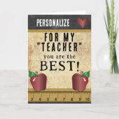 私の先生のためにあなた最高のは カード (正面)