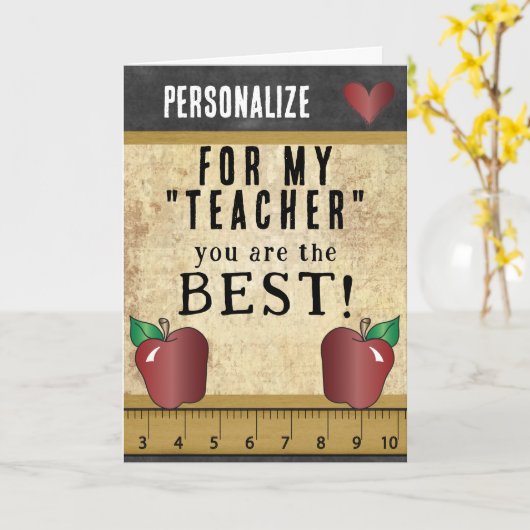 私の先生のためにあなた最高のは カード (黄色い花)