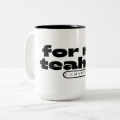 私の先生のために私は愛のカットコーヒーマグギフト ツートーンマグカップ (正面左)