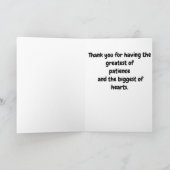 私の先生のモザイク赤のりんごがあることをありがとう サンキューカード (内部)