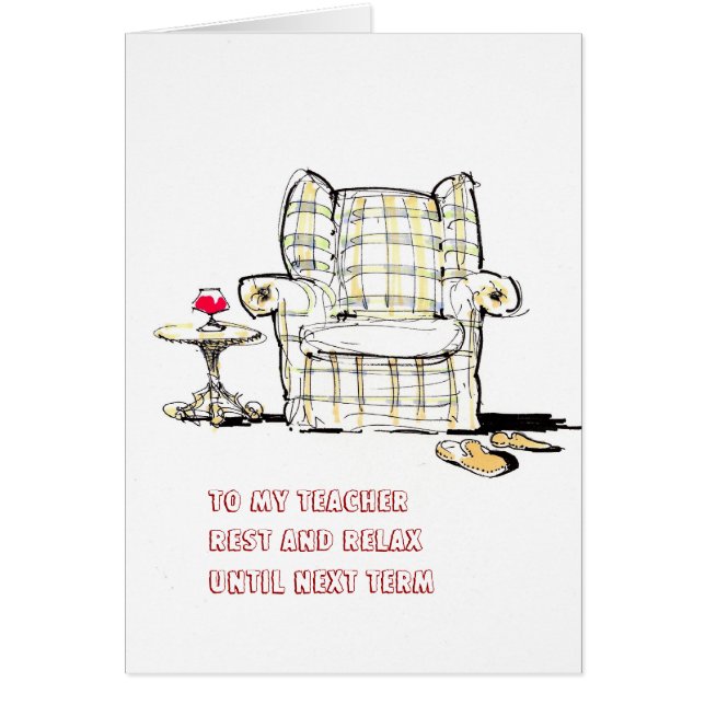 私の先生の残りへの肘掛け椅子は次の言葉まで、リラックスします (正面)