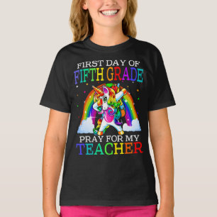 私の先生の第5学年祈の最初の日 Tシャツ