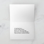 私の先生の習字の練習へのハッピーバースデー カード (内部)