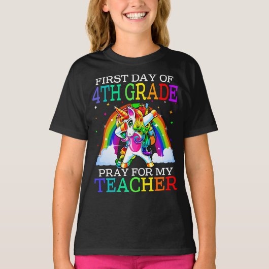 私の先生の4年生祈の最初の日 Tシャツ (正面)