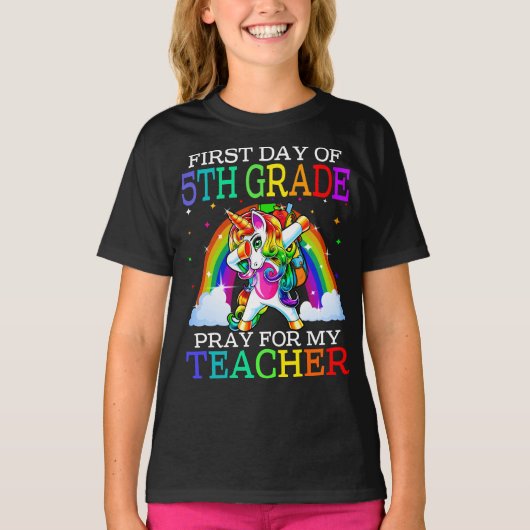 私の先生の5年生祈の最初の日 Tシャツ (正面)