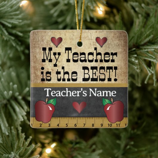 私の先生は最高の |ヴィンテージ セラミックオーナメント (ツリー)