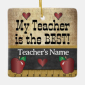 私の先生は最高の |ヴィンテージ セラミックオーナメント (正面)
