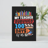 私の先生は私に100日耐えた サンキューカード (スタンド正面)