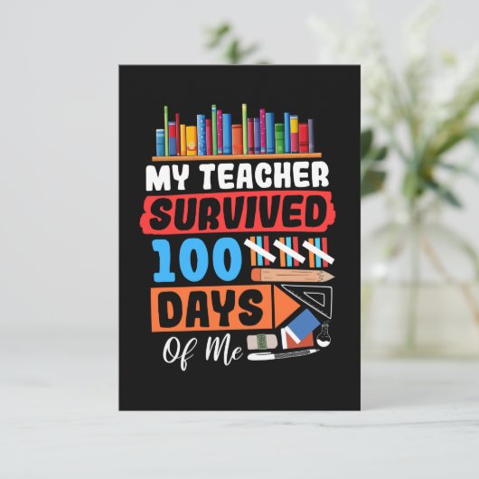 私の先生は私に100日耐えてくれた サンキューカード (スタンド正面)