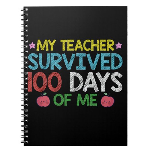 私の先生は私の学校で100日を乗り切った ノートブック (正面)