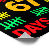 私の先生は67日間の学校生活を乗り切った 面白い 6-7 67 ポスター (角)