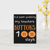 私の先生ボタンを押している100日おもしろいScho カード (黄色い花)