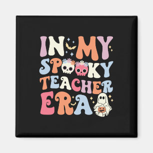 私の先生不気味時代でハロウィーンGroovyウィッチーT マグネット