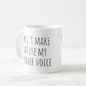 私の先生声を使わない コーヒーマグカップ (正面左)