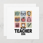 私の先生時代の幼稚園先生生活 サンキューカード (正面/裏面)