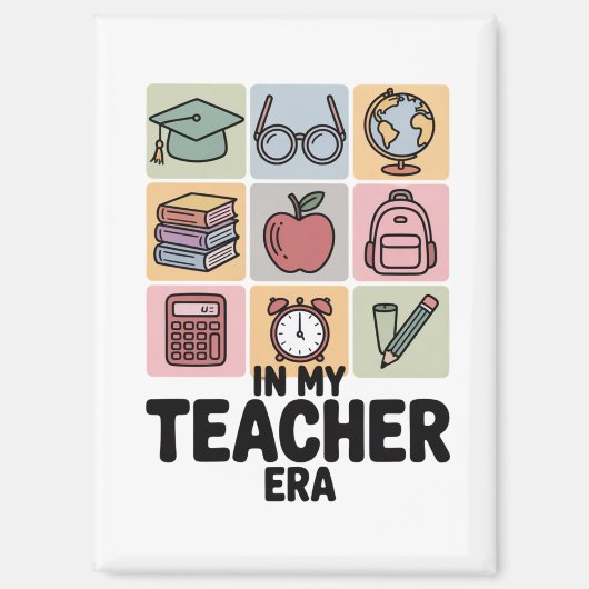 私の先生時代の幼稚園先生生活 マグネット (正面)