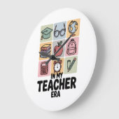 私の先生時代の幼稚園先生生活 ラージ壁時計 (傾斜)