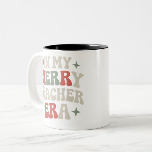 私の先生時代プレスクール先生ライフギフト ツートーンマグカップ (正面左)