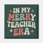 私の先生時代プレスクール先生ライフギフト マグネット (正面)