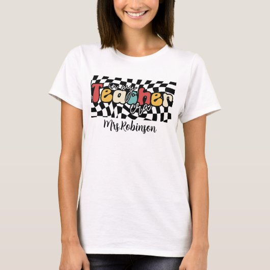 私の先生時代レトロ先生ギフトTシャツ Tシャツ (正面)