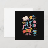 私の先生時代新学期幼稚園 サンキューカード (正面/裏面)