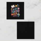 私の先生時代新学期幼稚園 スクエア名刺 (正面/裏面)