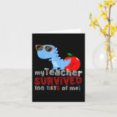 私の先生生き延び100日の私のおもしろい100日 カード (黄色い花)