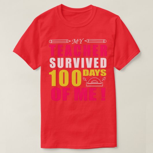 私の先生生き延び100日の私の先生ギフトF Tシャツ (デザイン正面)