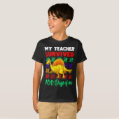 私の先生生き延び100日の私の恐竜の子供 Tシャツ (正面フル)