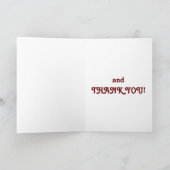 私の先生/ありがとう、楽しいクリスマス サンキューカード (内部)