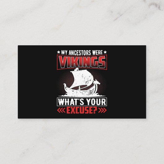 私の先祖はあなたの言い訳のバイキングだった 名刺 (裏面)