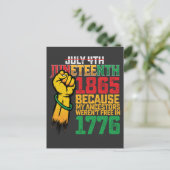 私の先祖は1776年7月4日に自由ではなかったから インビテーションポストカード (スタンド正面)