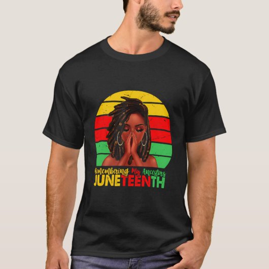 私の先祖を思い出す十月祝の空白 Tシャツ (正面)