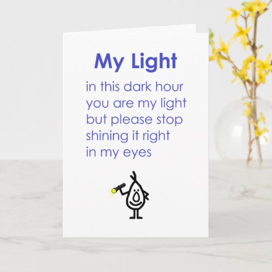 『私の光は、良おもしろいき友人のための詩』 カード (黄色い花)