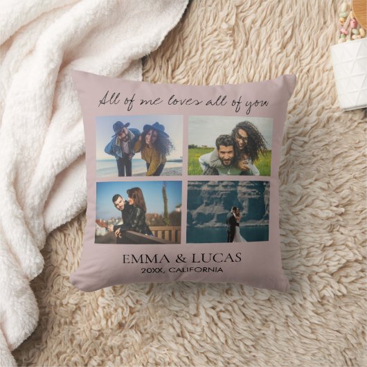 私の全てがあなたの全てを愛している - ロマンチックなカスタムフォト クッション (ブランケット)