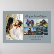 「私の全てがあなたの全てを愛している」写真コラージュポスター